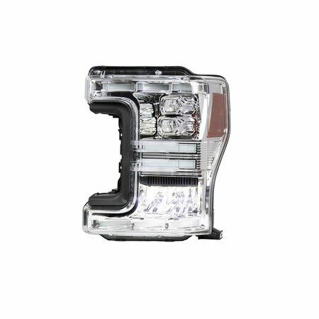 Renegade Fullled High/Low Beam Sequentail Head Light - Chrome/Clear CHRNG0670-C-SQ